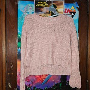 No Boundaries pink knitted sweater large Jr's